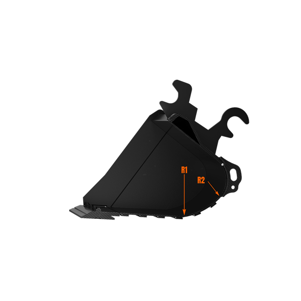 Hitachi excavator compound curve shell for effective loading and filling