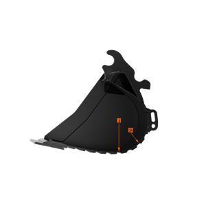 Viking West dual radius quick fill excavator bucket for Hitachi and John Deere for faster loading and faster fill and more production 