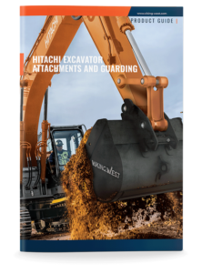May 2022 Product Guide Cover for Hitachi Excavator Attachments and Guarding